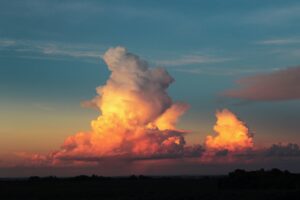 Cloudy and beautiful skies. 